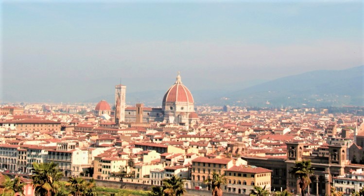 Panoramic view of Florence from Piazza Michelangelo