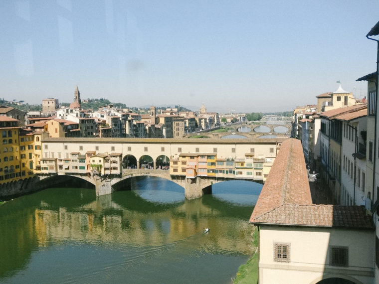 Ponte Vecchio across Rive Arno in Florence