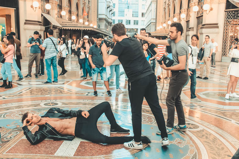 Photoshoot at galleria vittorio emanuele ii