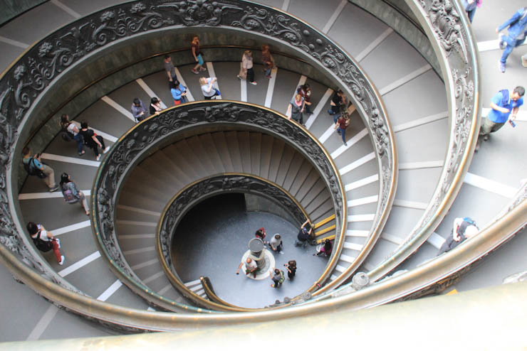 3 Days in Rome - Spiral Staircase at Vatican Museum