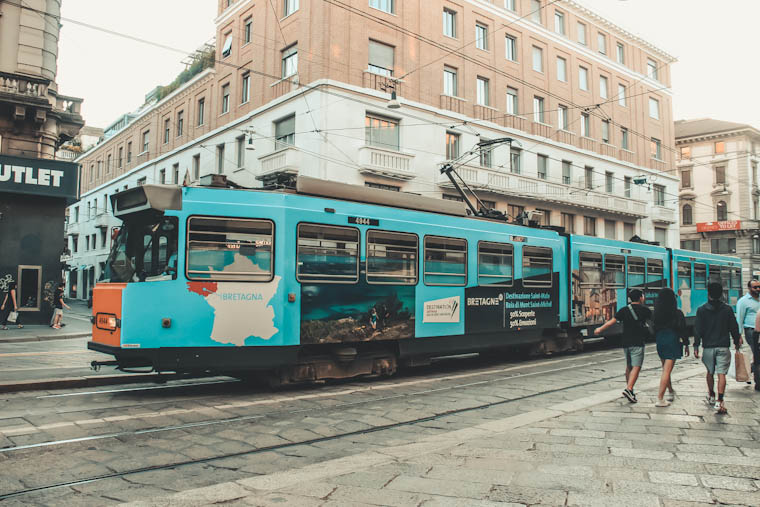 Tram in Milan is a common mode of Public Transport