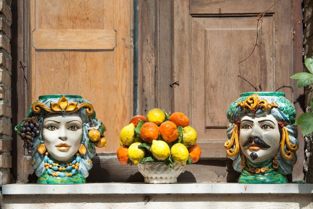 Captions about Italy - Instagram - Sicily ceramic vase