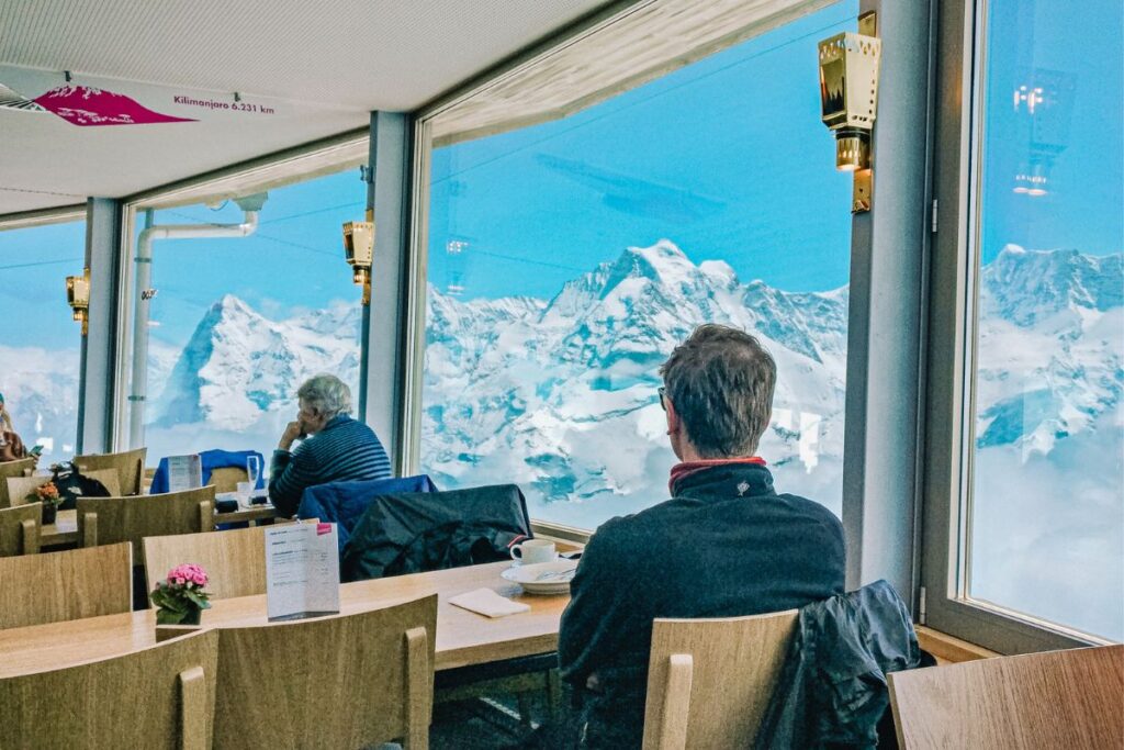 Piz Gloria Schilthorn - the view from Restaurant