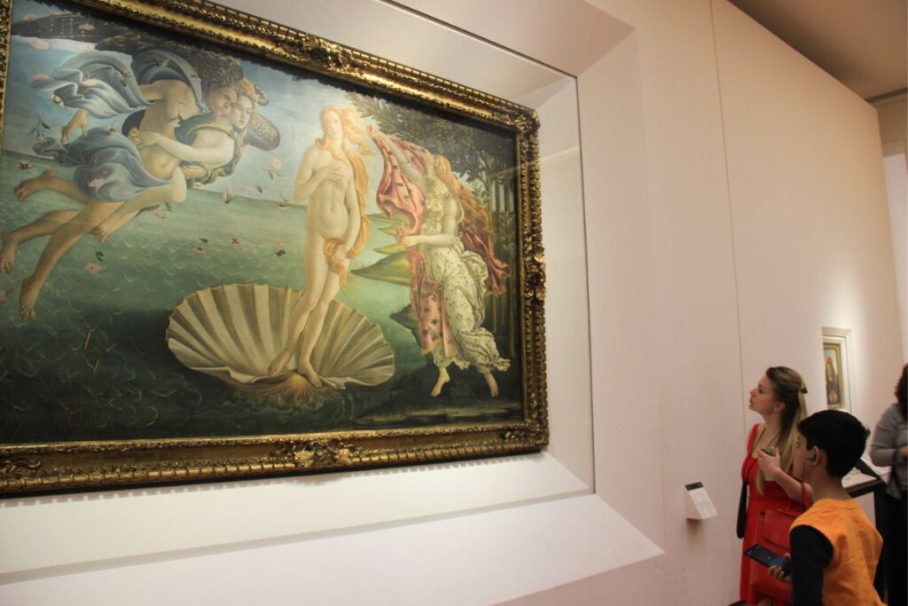 Scale of Birth of Venus--Sandro Botticelli-Must see artwork in Uffizi Gallery florence