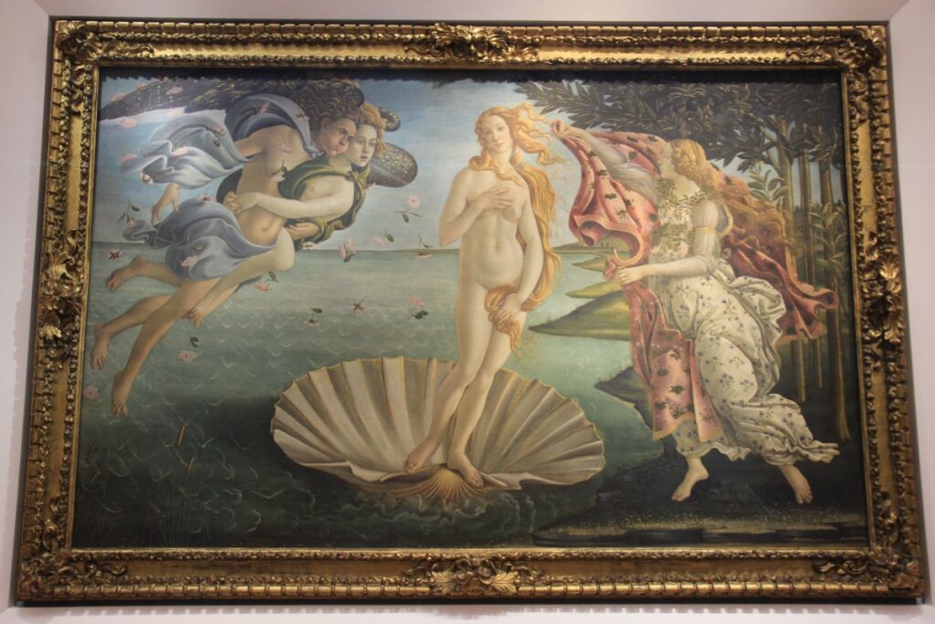 The Birth of Venus-Sandro Botticelli-Must see artwork in Uffizi Gallery florence