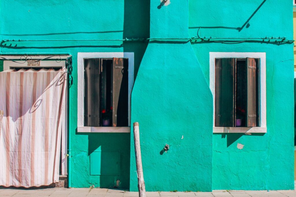 Green Wall in Burano Italy