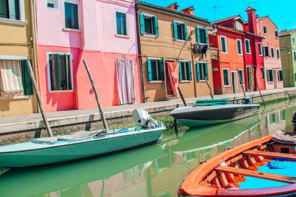 The Canal in Burano Italy